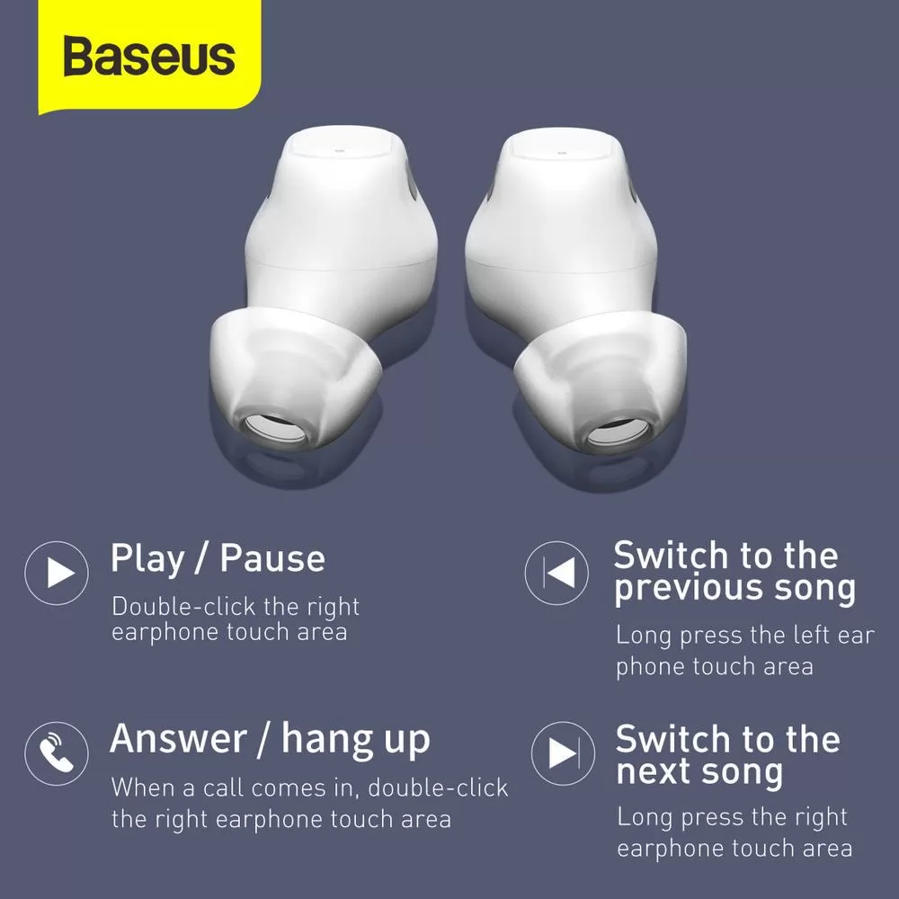Baseus écouteurs sans fil Bluetooth WM01 TWS-6
