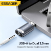 Adaptateur Audio USB-A vers Jack 3,5 mm ESSAGER Aluminium Pro – Carte Son Externe Plug & Play pour PC, Mac, PS5 & PS4 image 3