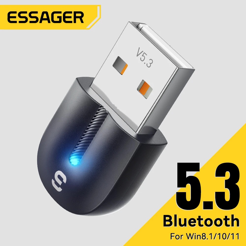 Adaptateur Dongle USB Bluetooth 5.3 Essager pour PC – Émetteur Récepteur Audio, Clavier, Souris & Enceinte image 1