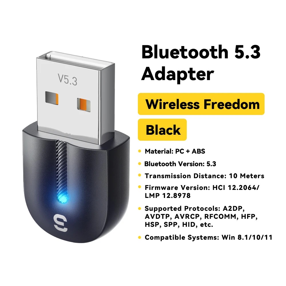 Adaptateur Dongle USB Bluetooth 5.3 Essager pour PC – Émetteur Récepteur Audio, Clavier, Souris & Enceinteimage 4