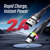 Câble Micro-USB ESSAGER 2 Mètres (2A - EXCM-XCDA01) – Câble de Charge Rapide Tressé avec Indicateur LED Lumineuximage 4