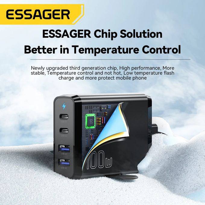 Chargeur de Bureau Essager GaN 100W image 4