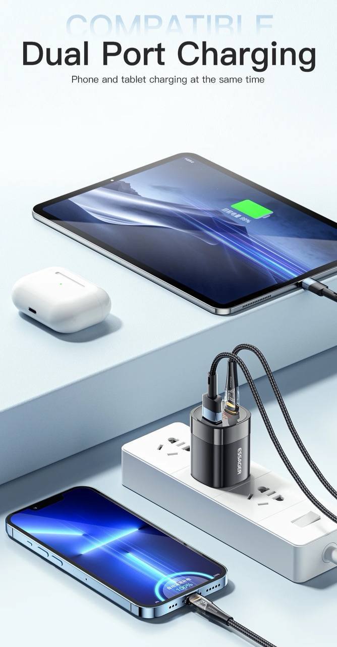 Chargeur de Téléphone Essager GaN Charge Rapide 33W image 3