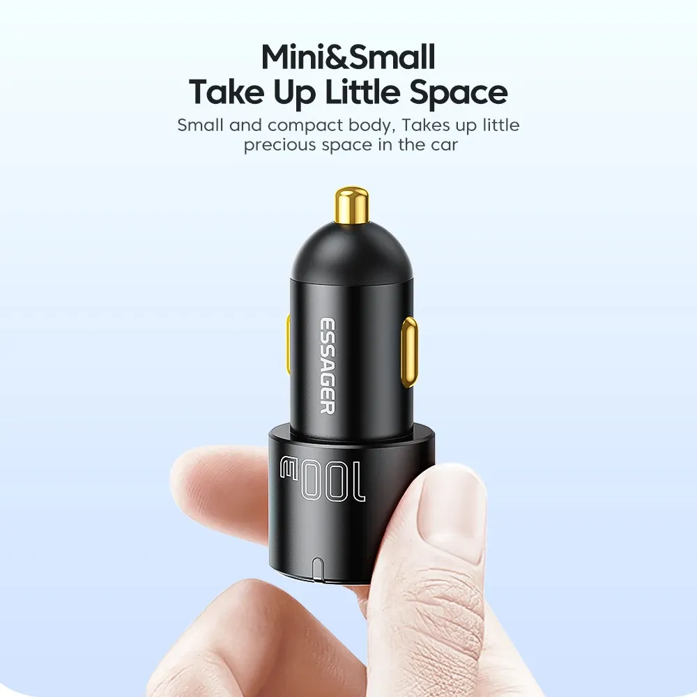 Chargeur de Voiture Essager 66W Ultra Rapide – Double Port Type-C + USB-Aimage 4