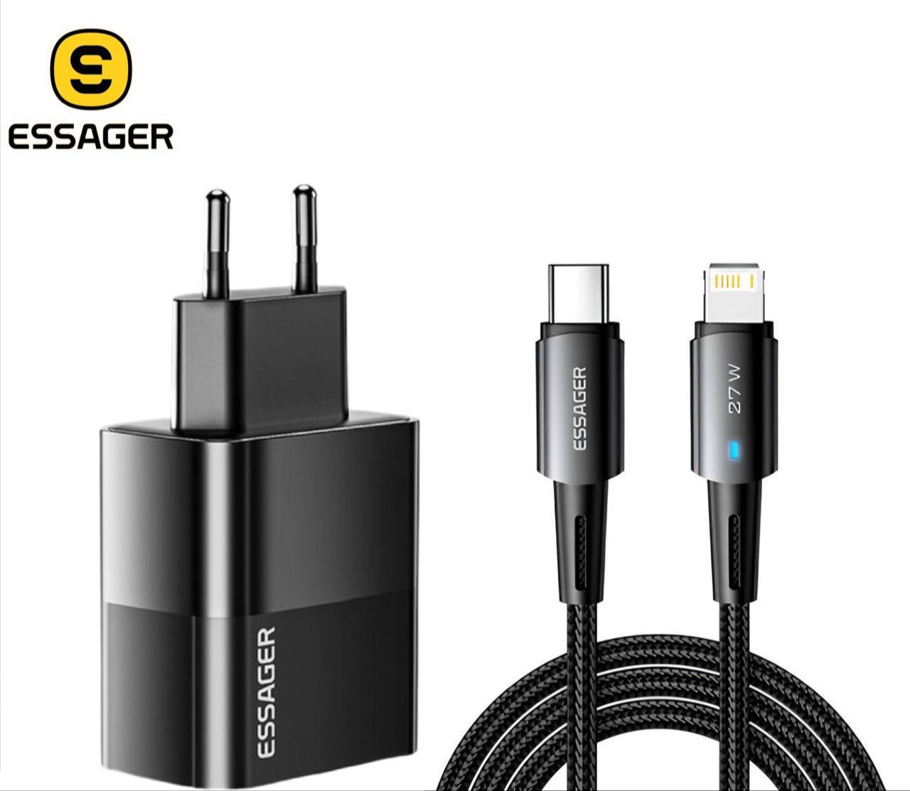 Chargeur Essager 33W avec Câble Type-C to iPhone 27W image 1