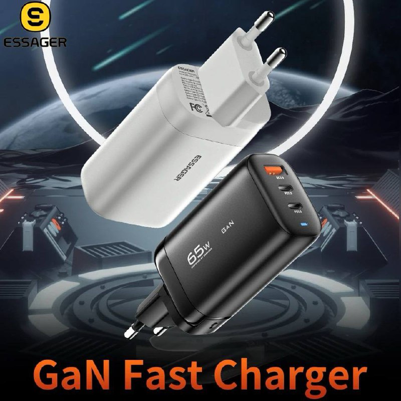 Chargeur Essager GaN avec Charge Rapide 65W image-2
