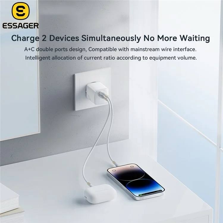  Chargeur Rapide Essager 33W avec 2 Sorties image 3