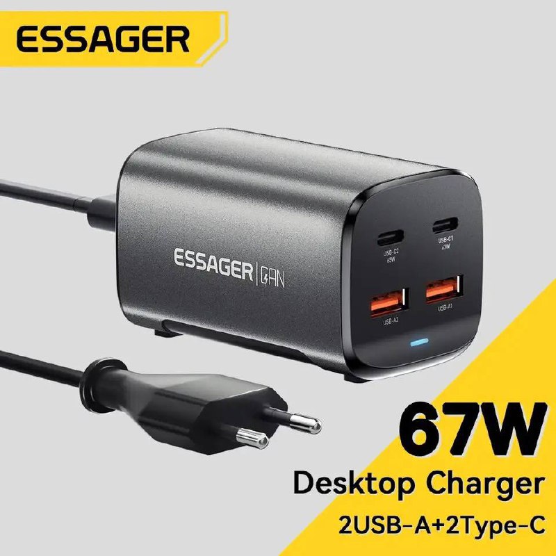 Chargeur USB Type-C Essager 67W GaN image 1