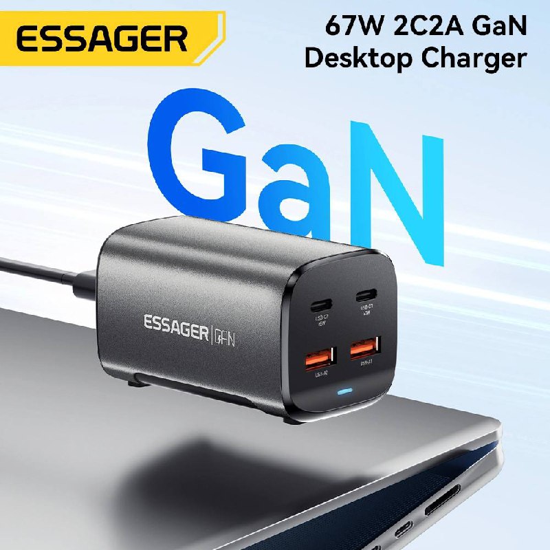 Chargeur USB Type-C Essager 67W GaNimage-2