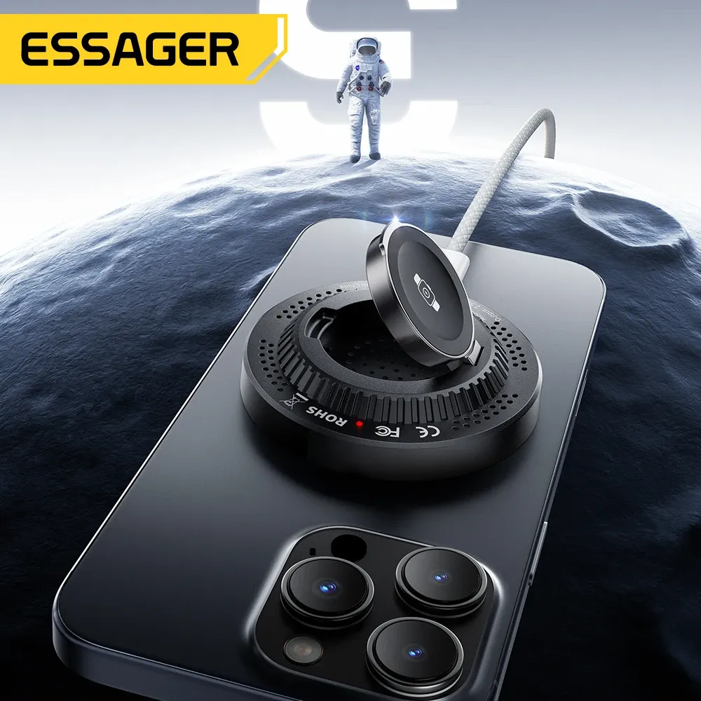 Essager ES-WC20 15W 2-in-1 Magnetic Wireless Charger – Station de Charge Sans Fil Magnétique pour iPhone, Apple Watch & Androidimage-2