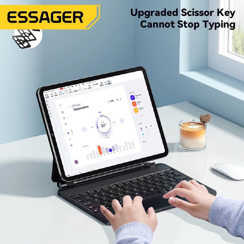  Mini clavier sans fil Bluetooth Essager pour iPad Proimage 4