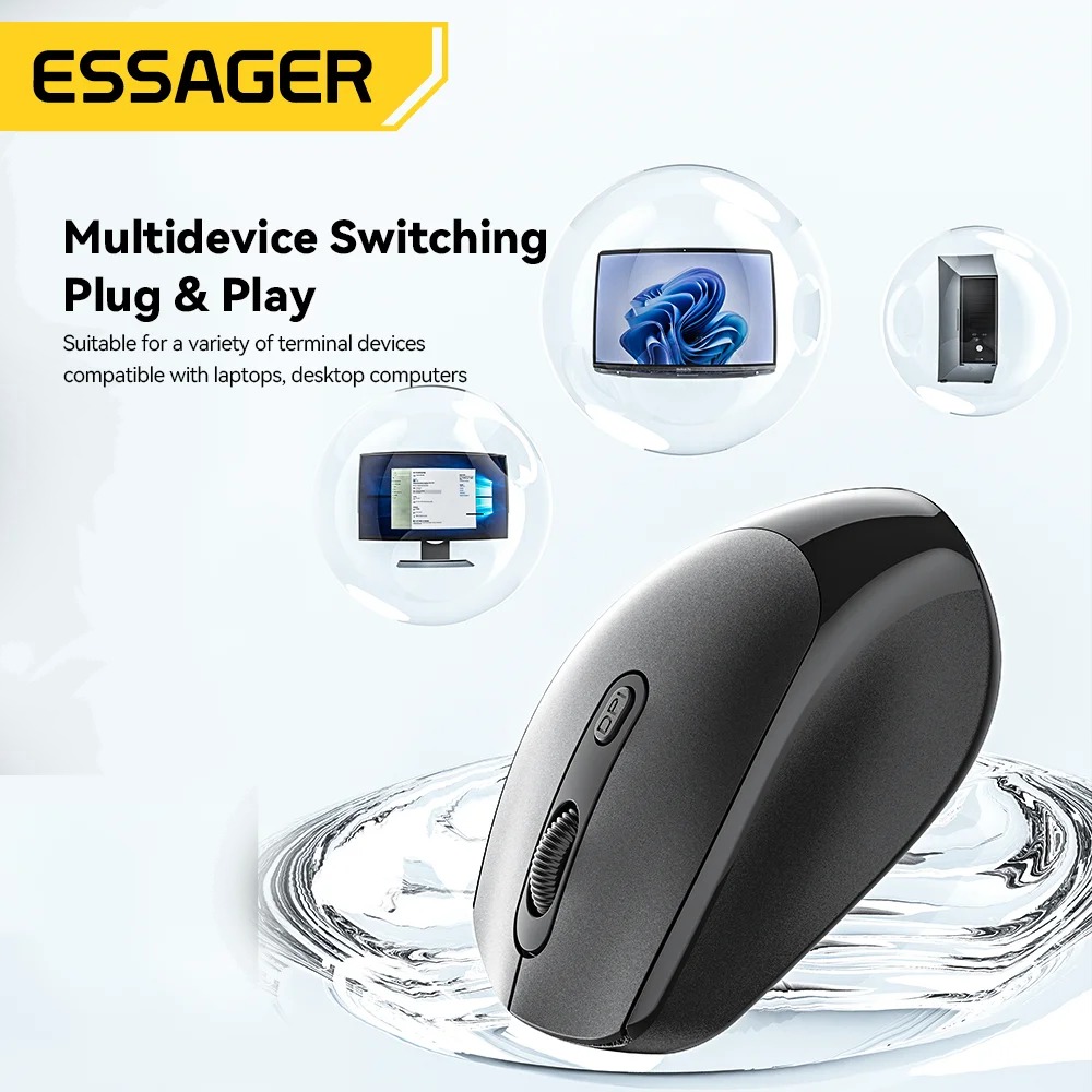Souris Sans Fil Ergonomique Essager image 3