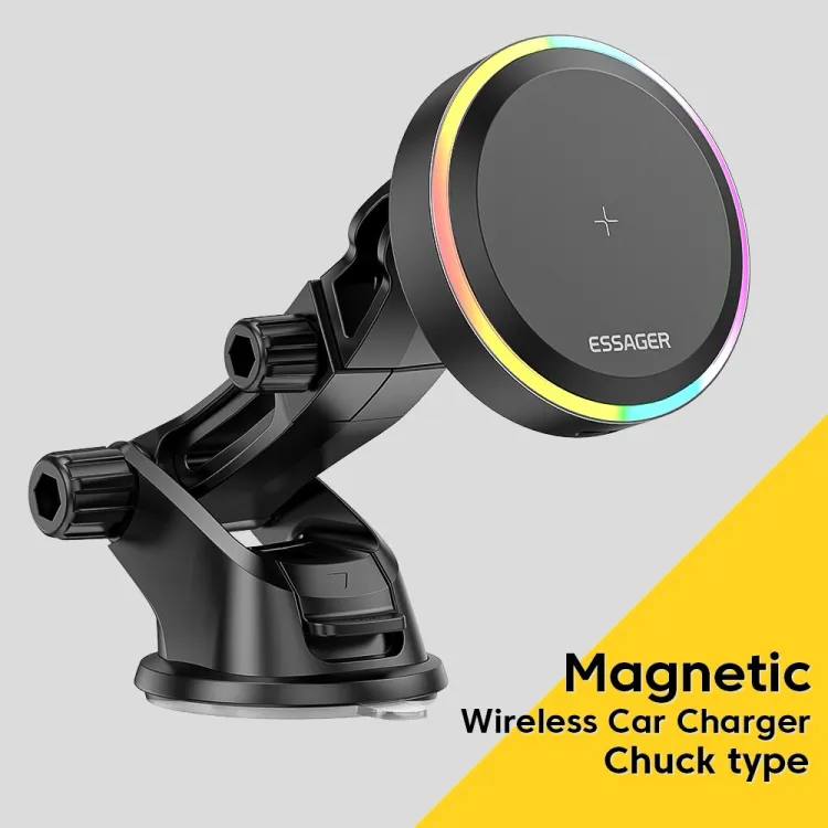 Support de Téléphone Magnétique Essager pour Voiture avec Charge sans fil image 1
