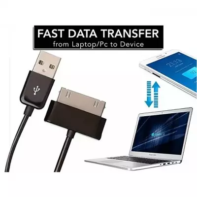 GENERALE - 1M USB 30 broches données câbles de synchronisation pour Samsung Galaxy Tab 2/3 tablette 10.1 P6800 P1000 P7100 P7300 chargeur câble de charge câble de données