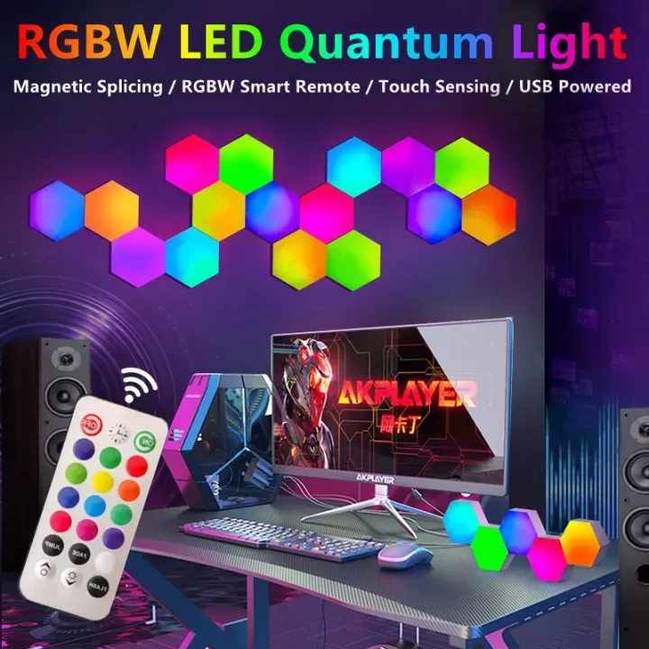 Lampe LED Hexagonale RGB Tactileimage 4