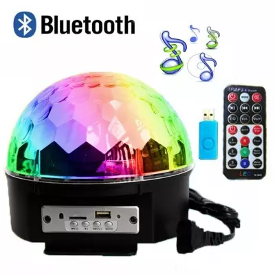 GENERALE - 9 Color MP3 Magic Ball Led Stage Lamp 21 Modes Voice Control Disco DJ Party Lights Laser Projector Lamps QLANA
