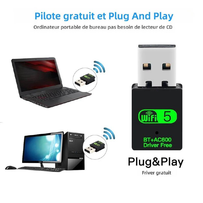 Adaptateur 2en1 USB pour WiFi et Bluetoothimage 4