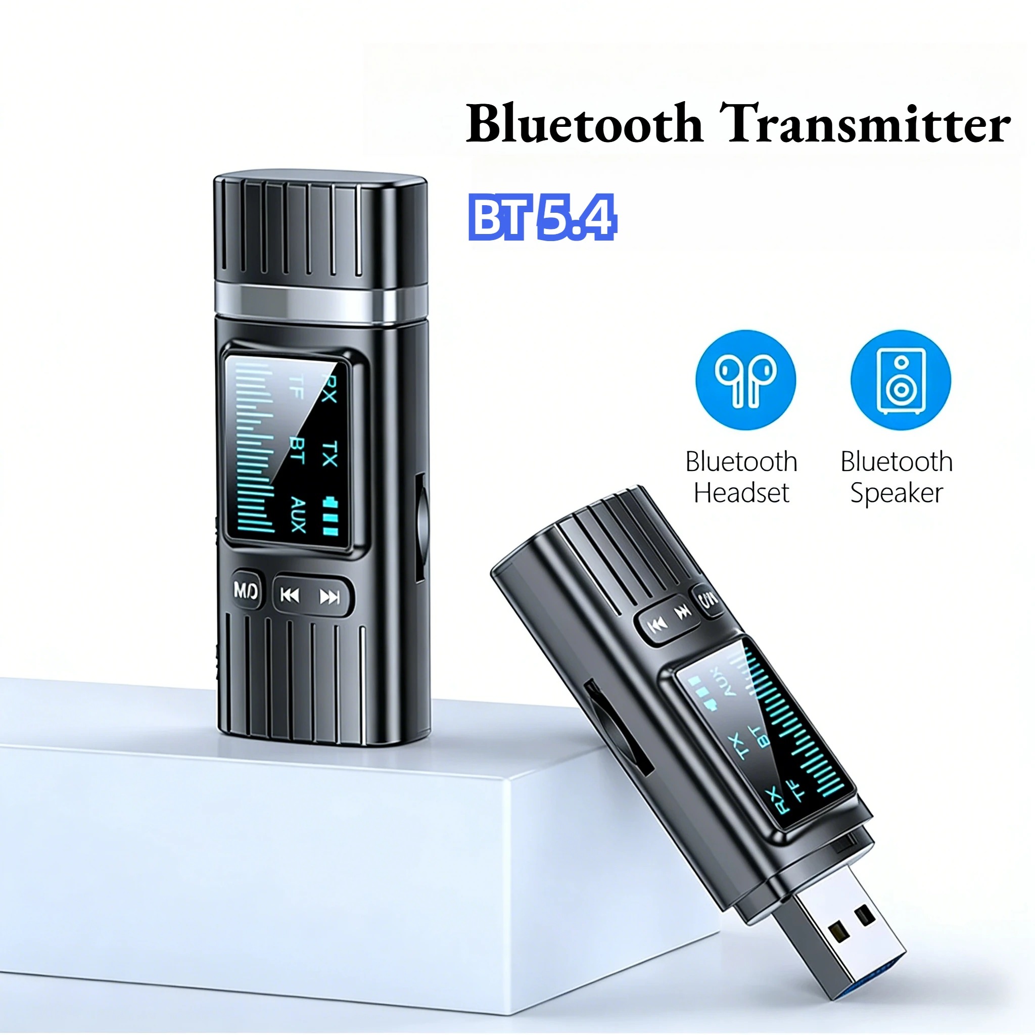 Adaptateur Audio Bluetooth 5.4 Jack 3,5 mm – Transmetteur Récepteur pour Voiture AUX et PC image 1