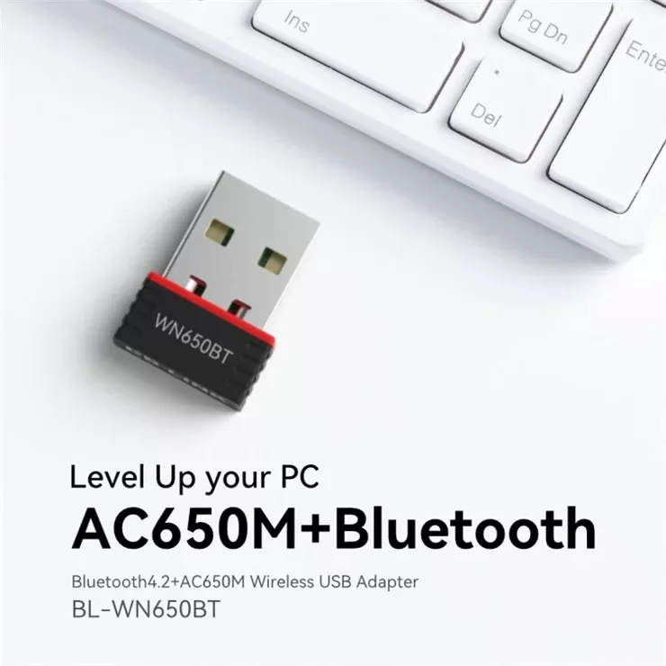 Adaptateur Carte réseau double bande sans fil 2-en-1 Bluetooth WiFiimage-2