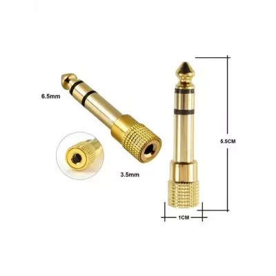 GENERALE - Adaptateur Fiche JACK 6.35mm vers 3.5mm mâle/femelle Audio