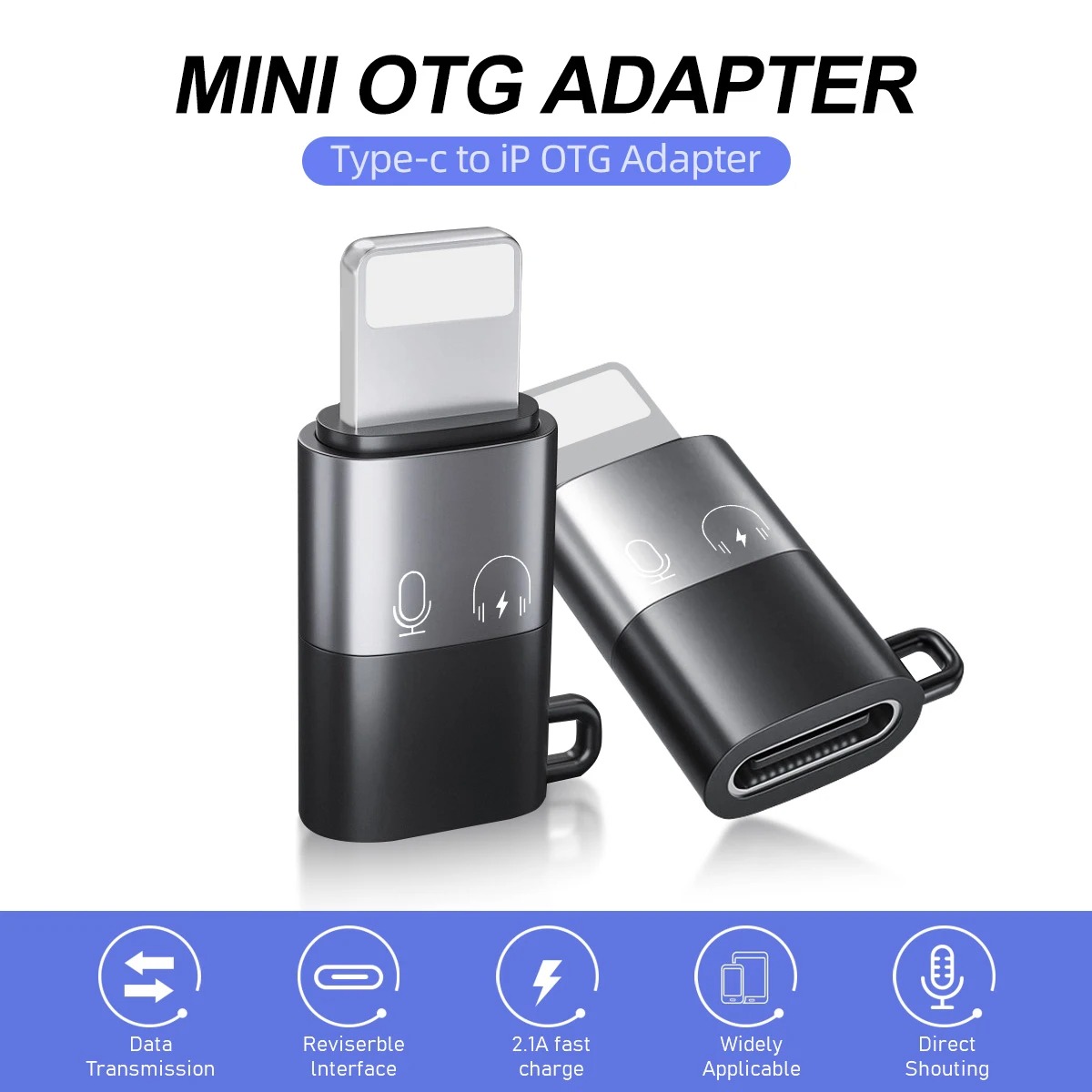 Adaptateur GUUGEI USB C vers Lightning – Connecteur Audio, OTG et Charge, Femelle Type C vers Mâle Lightning