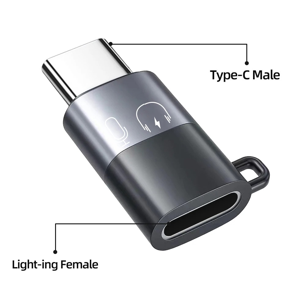 Adaptateur GUUGEI USB C vers Lightning – Connecteur Audio, OTG et Charge, Femelle Type C vers Mâle Lightningimage-2