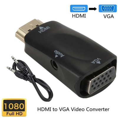 Adaptateur HDMI vers VGA 1080P – Convertisseur Vidéo pour PC et Ordinateur Portable