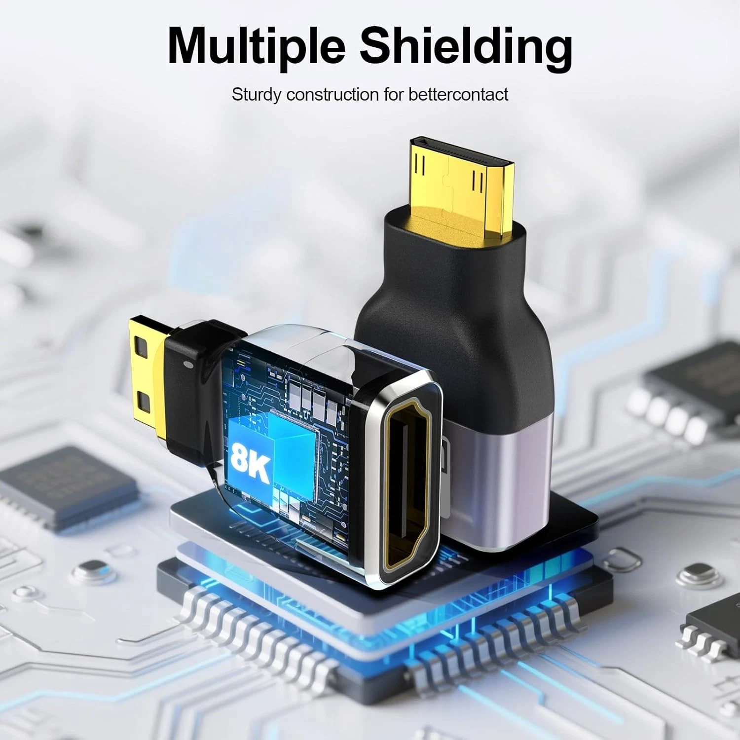 Adaptateur Mini HDMI Femelle vers HDMI Mâle - Transmission Audio & Vidéo Haute Définition Sans Latenceimage-2