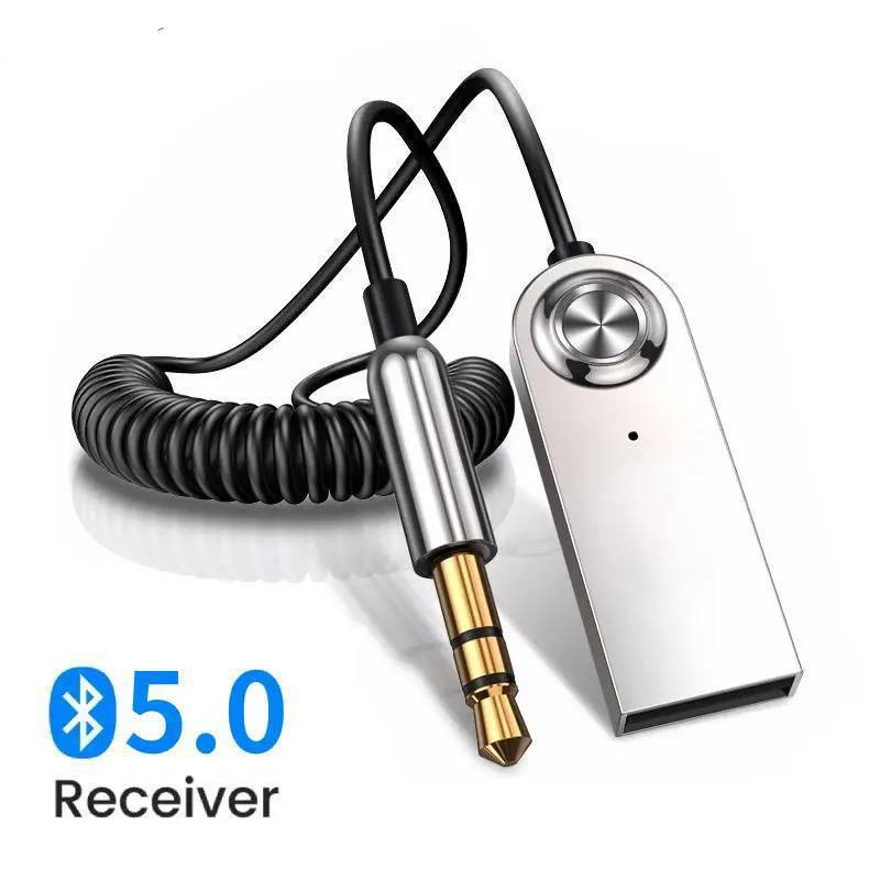 Adaptateur Récepteur Bluetooth 5.0 Sans Fil pour Voiture image 1