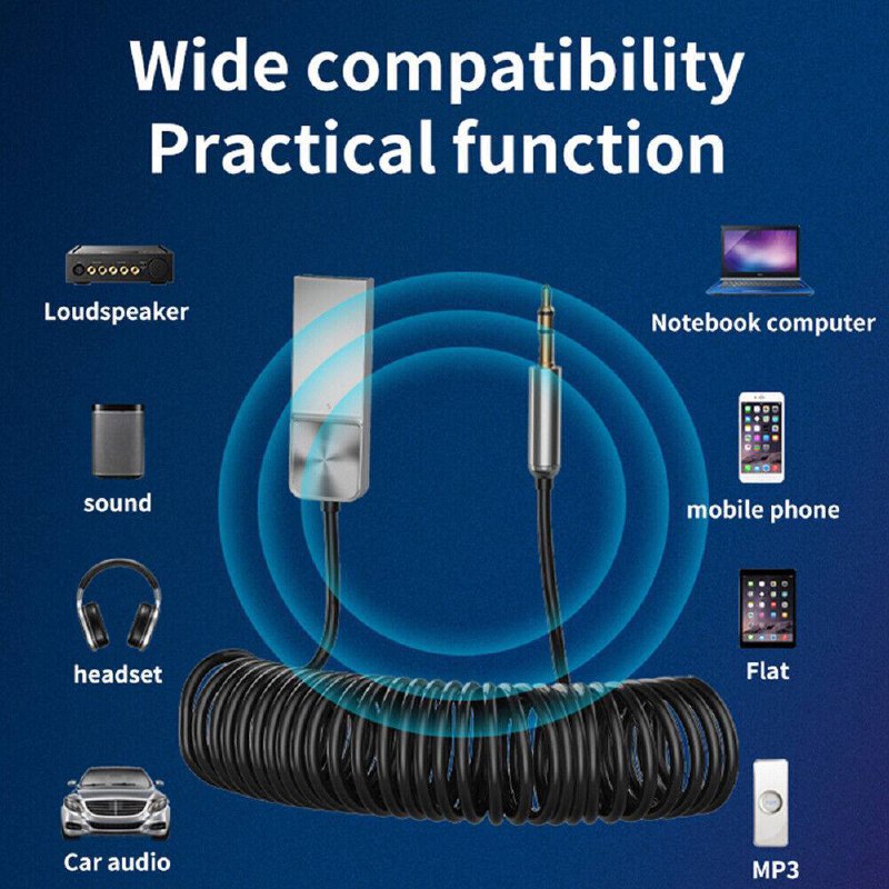 Adaptateur Récepteur Bluetooth 5.0 Sans Fil pour Voiture image 3