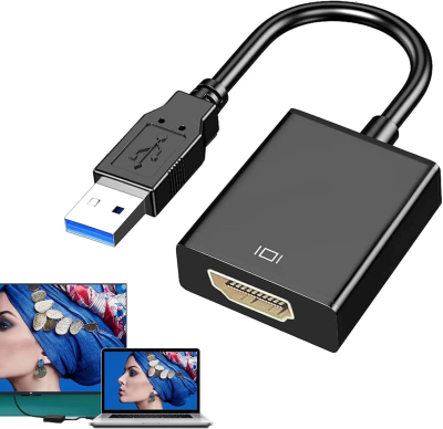 Adaptateur USB 3.0 vers HDMI KASVIN – Convertisseur Full HD 1080p, Haute Vitesse 5Gbps