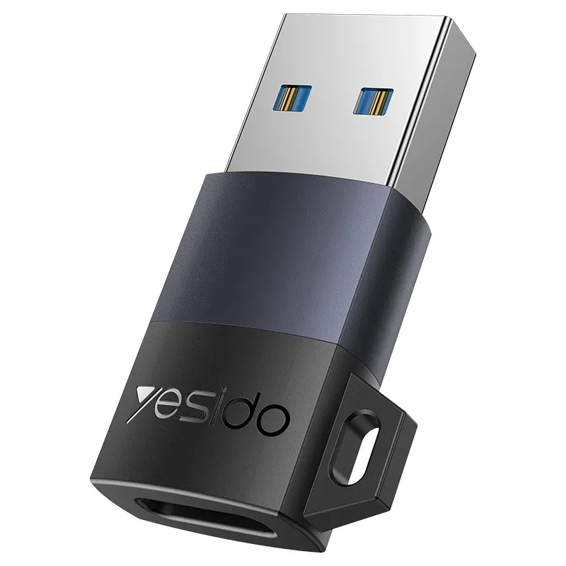 Adaptateur USB-A Mâle vers USB-C Femelle Yesido GS34 – Convertisseur Compact 18W & Transfert 480 Mbps pour PC, Chargeur & Voitureimage 4