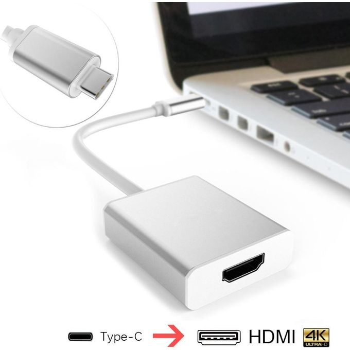 Adaptateur USB-C vers HDMI 4K Ultra HD – Convertisseur Type-C Haute Performance, Argent image 3