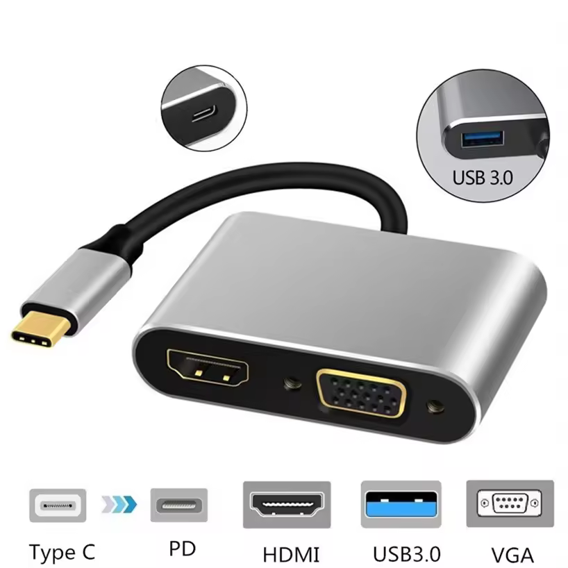 Adaptateur USB Numérique Multiport 4-en-1 Type-Cimage-2