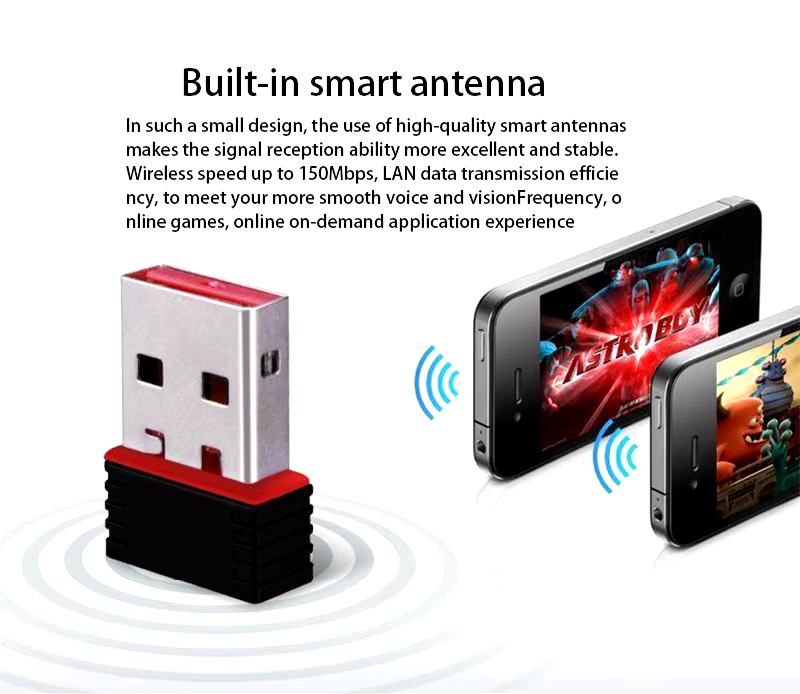 Adaptateur WiFi Mini USB 300 Mbpsimage-2