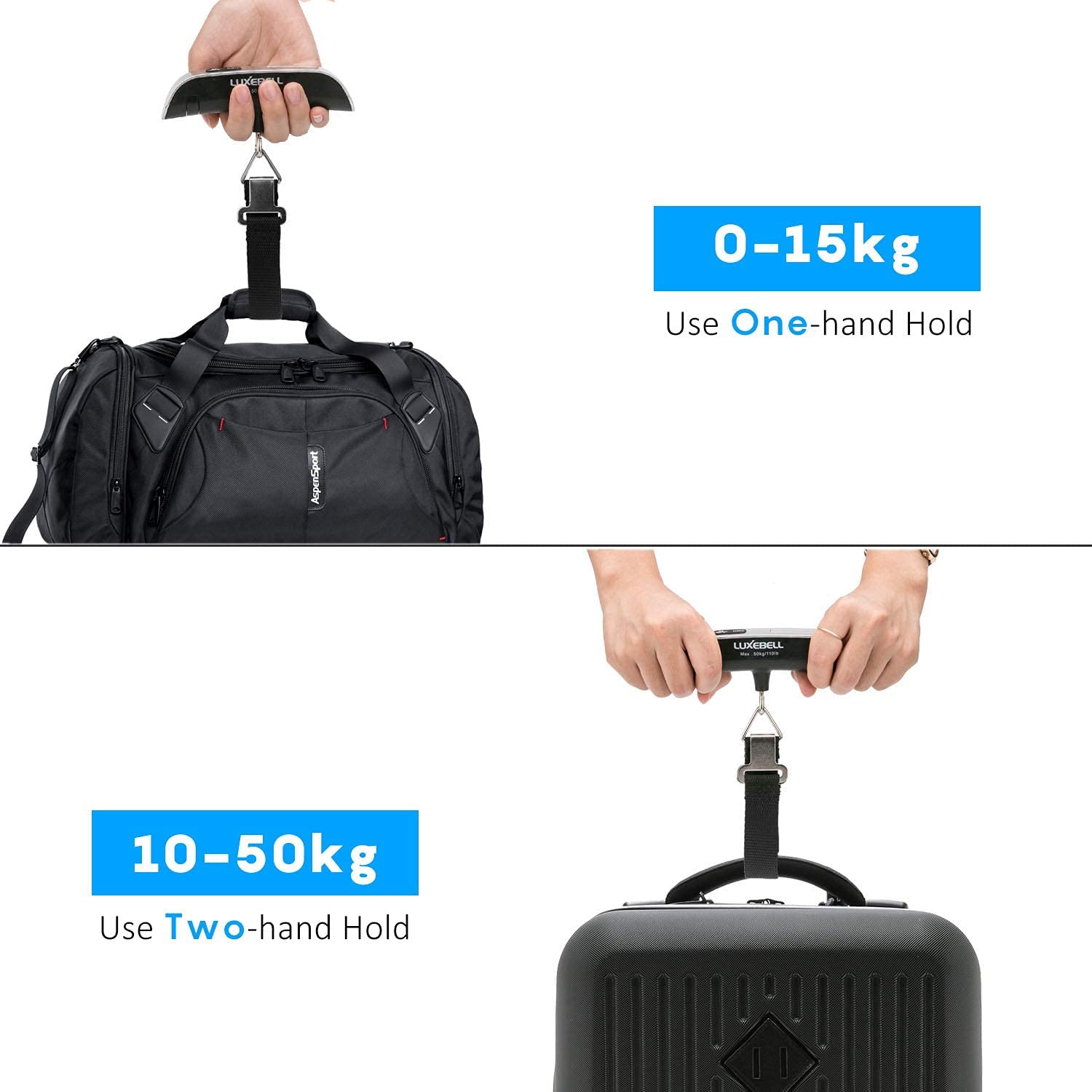 Pèse-bagage numérique à suspendre, 110 lb-50 kg, affichage LCD