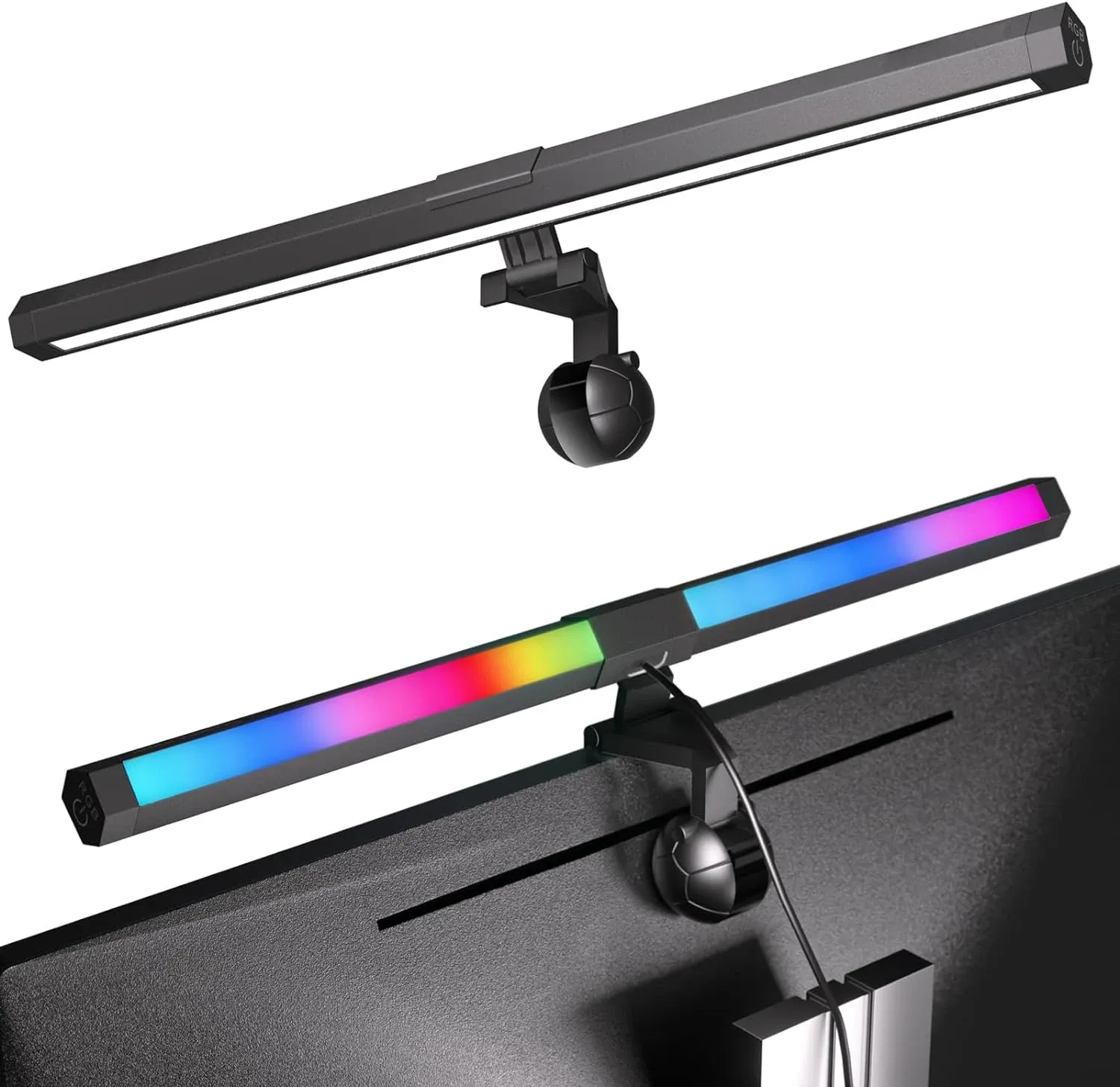 Barre Lumineuse pour Écran PC RGBIC Multi-Couleurs – Lampe LED Suspendue USB avec Éclairage Asymétrique Anti-Fatigue Oculaire image 3