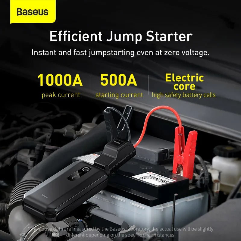Baseus Car Jump Starter 1000A – Démarreur de Batterie Portableimage-2