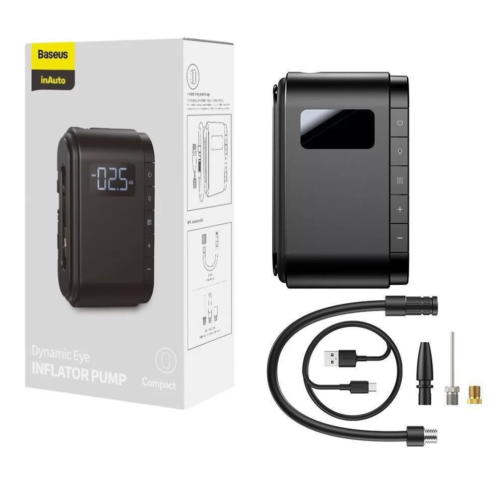 Baseus Gonfleur de Pneus Portable avec Batterie Rechargeable image 1