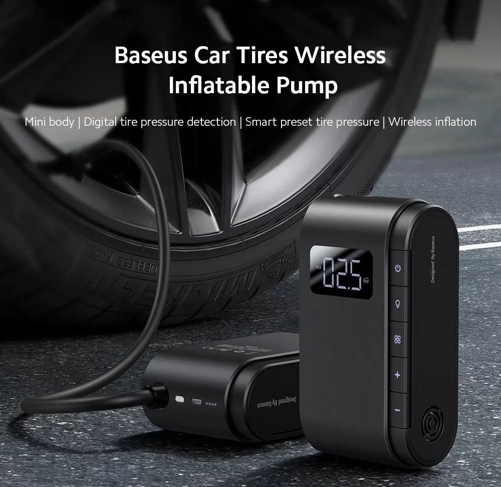 Baseus Gonfleur de Pneus Portable avec Batterie Rechargeableimage-2