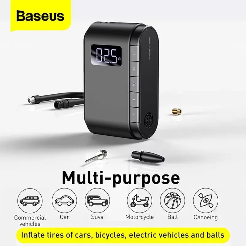 Baseus gonfleur de pneus Portable avec batterie Rechargeable 