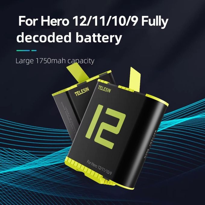 Batterie Haute Performance pour GoPro Hero 12/11/10/9 – Autonomie Maximaleimage-2