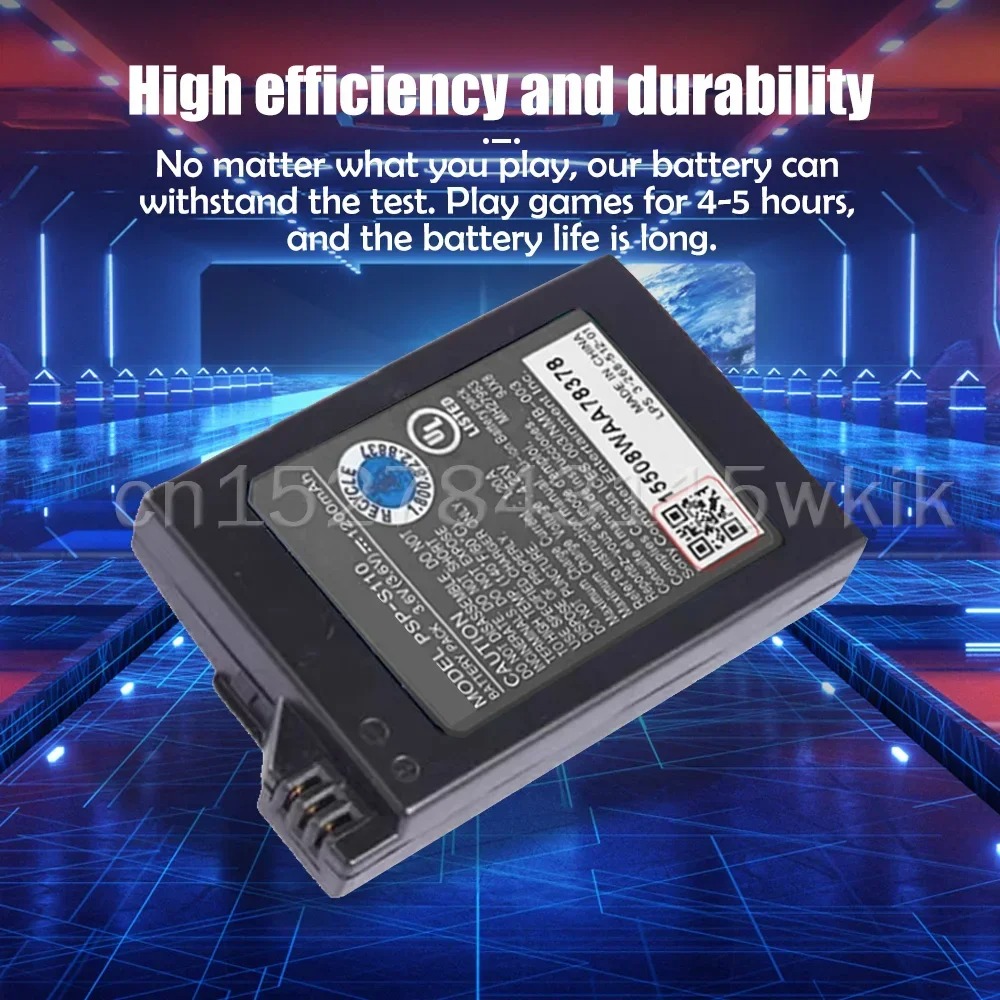Batterie Lithium PSP-S110 2000 mAh – Haute Capacité pour Sony PSP 2000 et PSP 3000, Manette de Jeu Portableimage 4