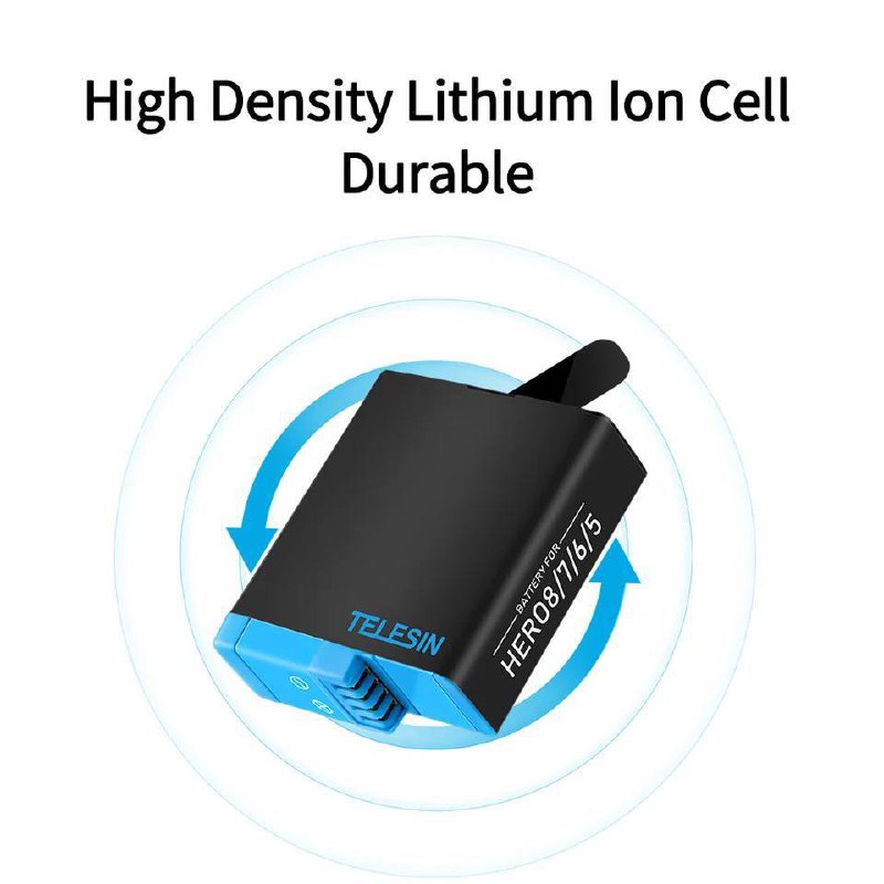 Batterie Rechargeable TELESIN 1220mAh pour GoPro Hero 8/7/6/5image-2