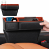 Boîte de Rangement Anti-Chute ZHUSE ZS-CA-002 en Cuir PU – Organisateur de Voiture avec Porte-Gobelet & Passe-Câble Intégrésimage-2