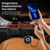 Boîte de Rangement Anti-Chute ZHUSE ZS-CA-002 en Cuir PU – Organisateur de Voiture avec Porte-Gobelet & Passe-Câble Intégrés image 3
