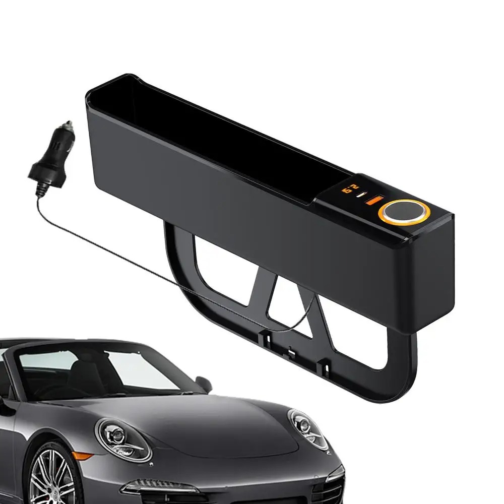 Boîte de rangement voiture multifonction avec ports USB image 1