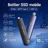 Boîtier Externe M.2 SSD NVMe / NGFF SATA USB 3.2 Type-C – Transfert Ultra-Rapide 10 Gbps & Installation Sans Outil image 1
