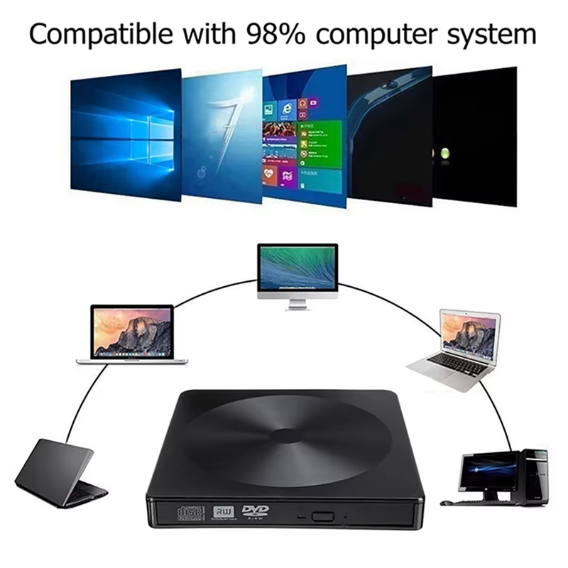 Boîtier Externe Mobile POP-UP pour Lecteur Optique d'Ordinateur Portable DVD RWimage 4