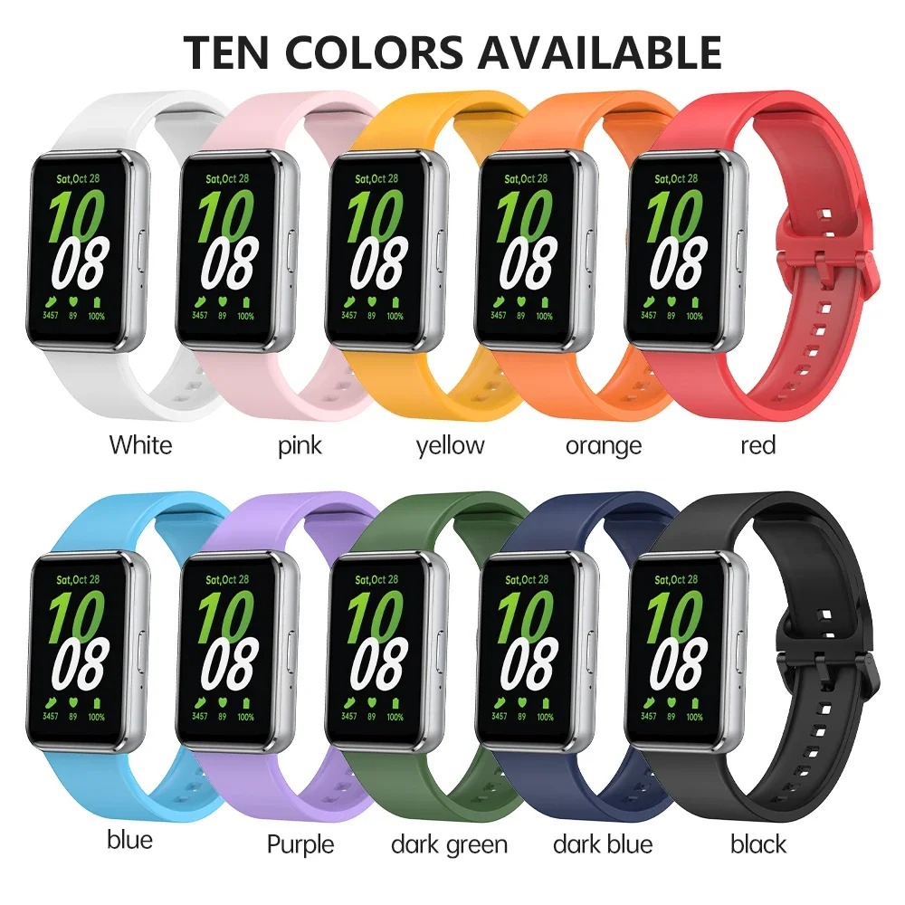 Bracelet de Sport en Silicone Original pour Samsung Galaxy Fit 3 – Pack Protection Écran